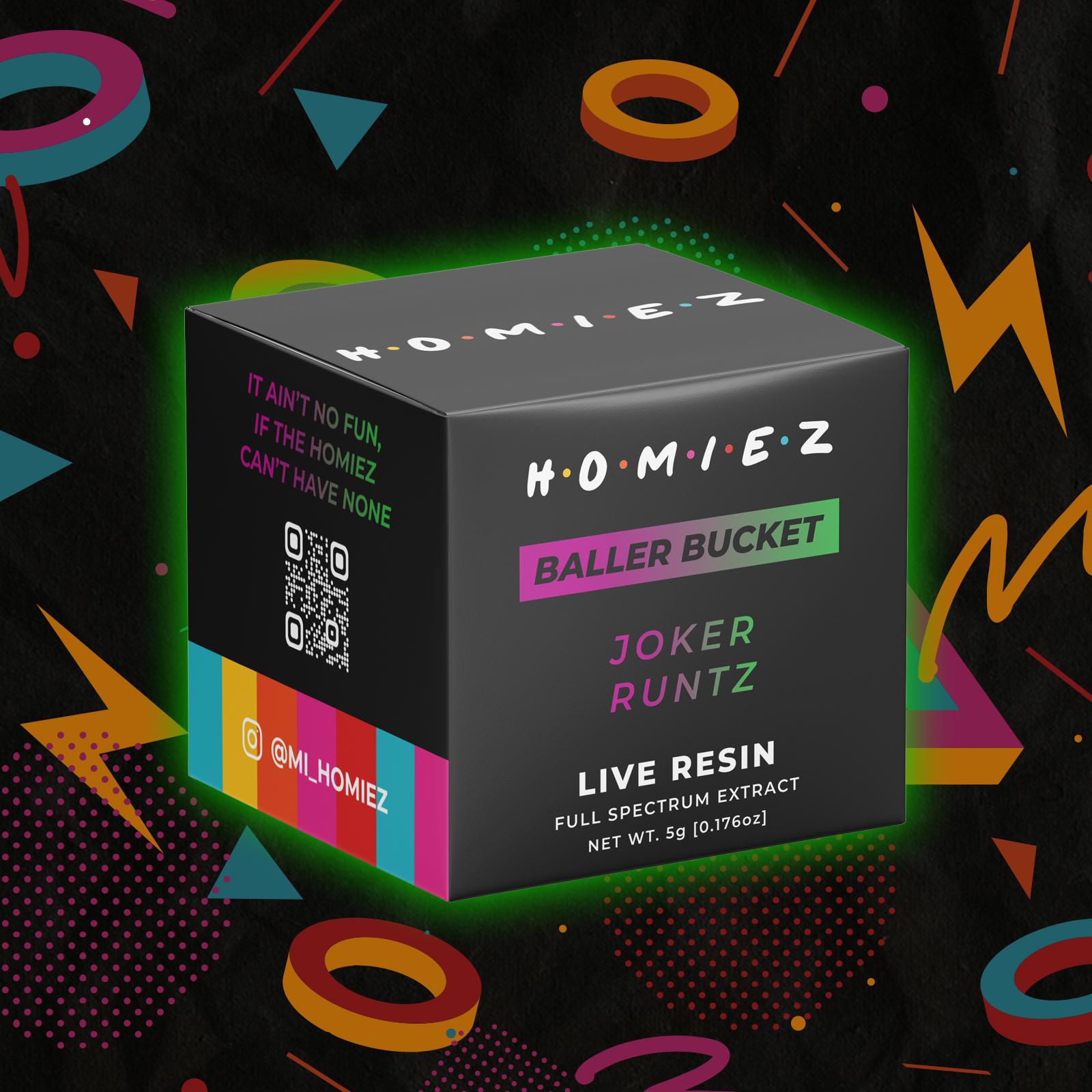 Photograph of product: Homiez - 5g Baller Bucket - Joker Runtz