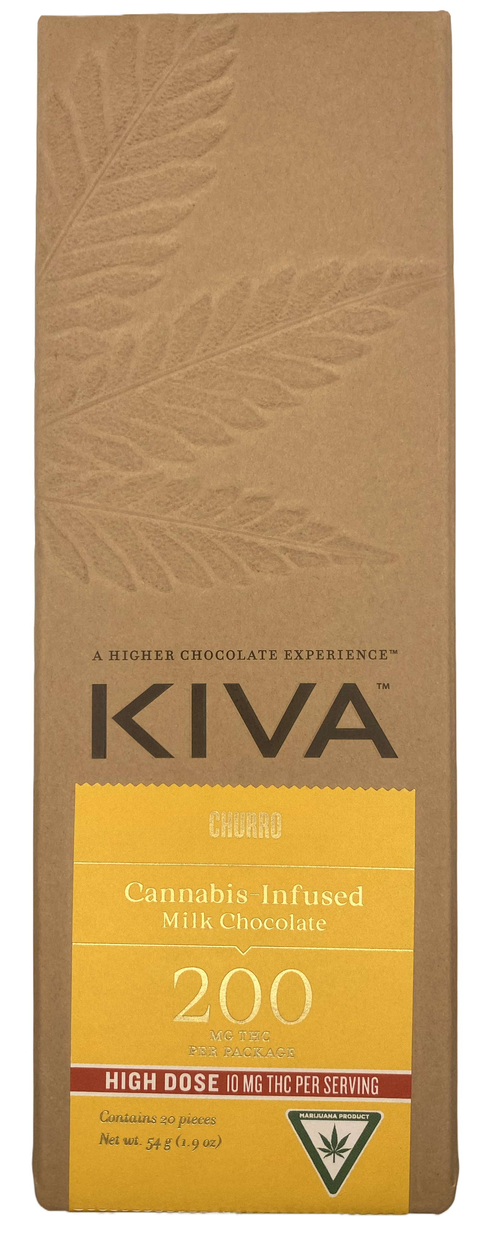Photograph of product: Kiva | Churro | Chocolate Edible | 200mg TH-oui