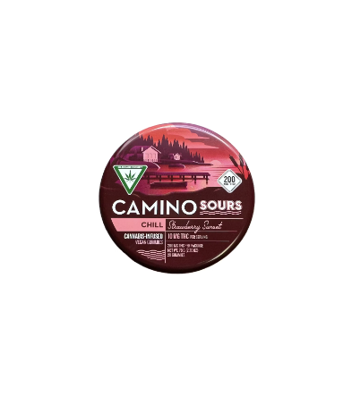 Photograph of product: CAMINO SOURS STRAWBERRY SUNSET GUMMIES 200MG