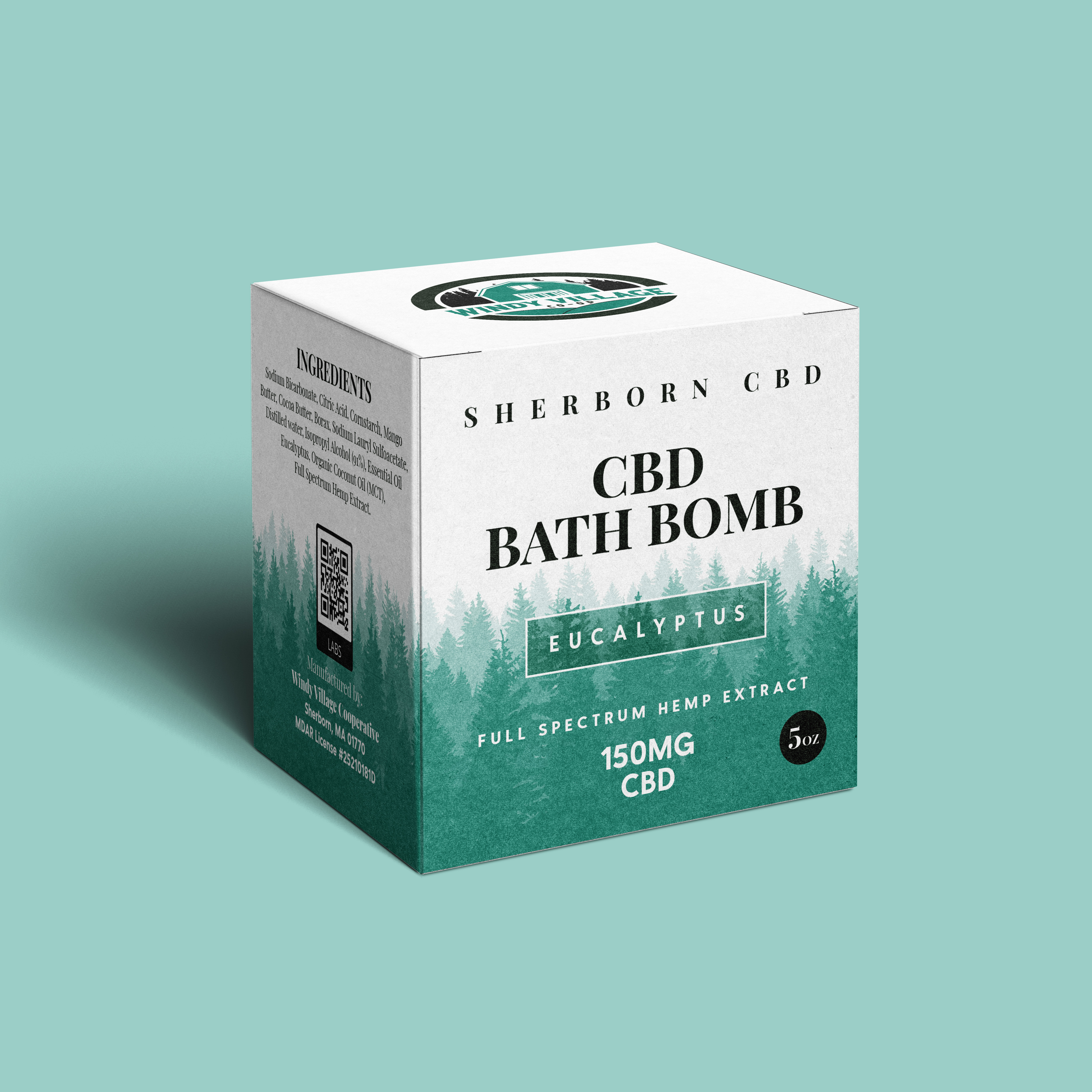 Photograph of product: CBD 150mg Bath Bomb- Eucalyptus