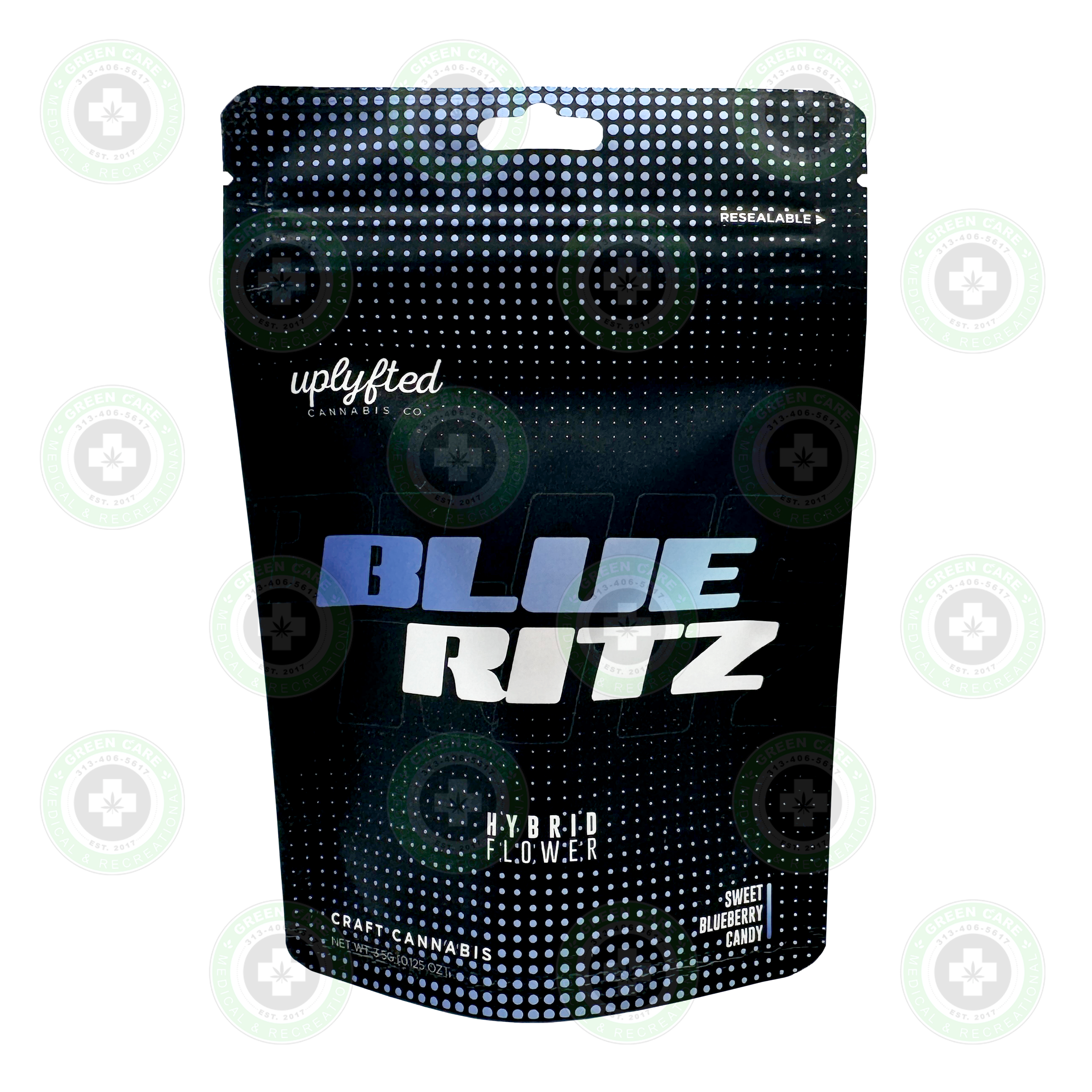Photograph of product: Uplyfted - Blue Ritz Pre-Packaged 3.5g