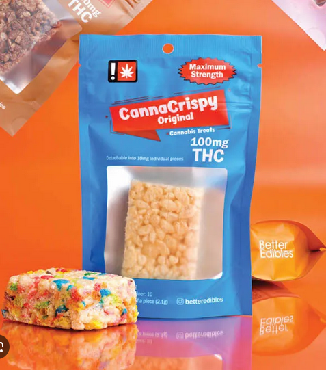 Photograph of product: Peanut Butter & Chocolate | Rice Crispy Treat | Oui'd | 100mg
