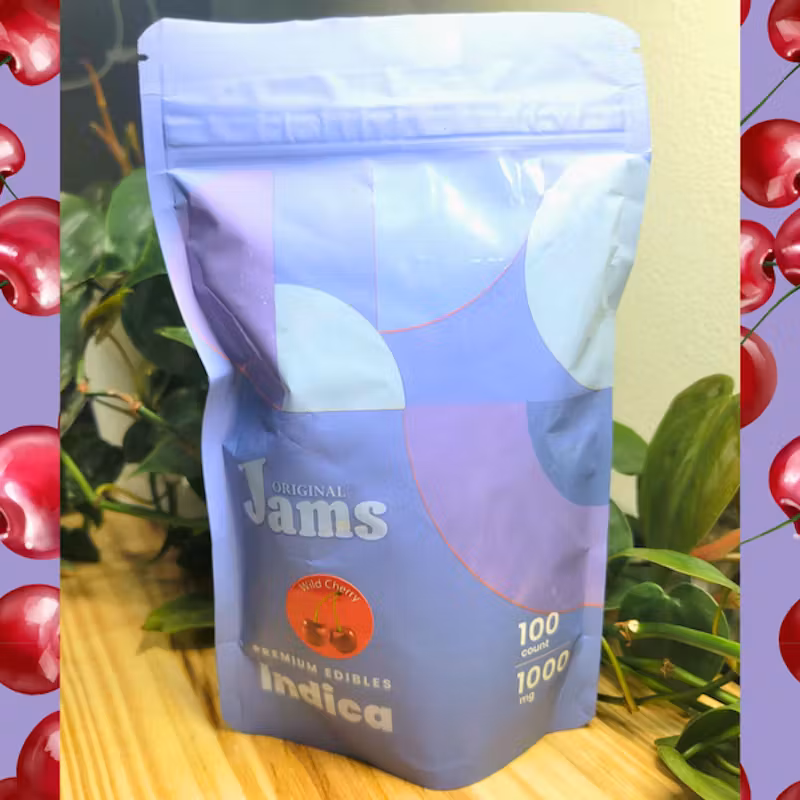 Photograph of product: JAMS | 1000mg | Cherry | 100ct