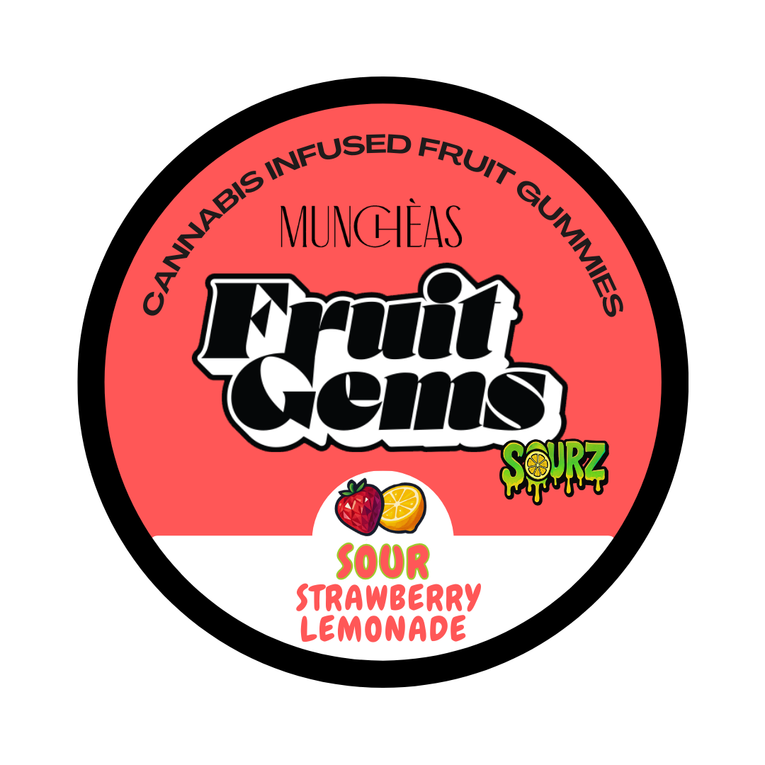 Photograph of product: Sour Strawberry Lemonade Fruit Gems | 100mg