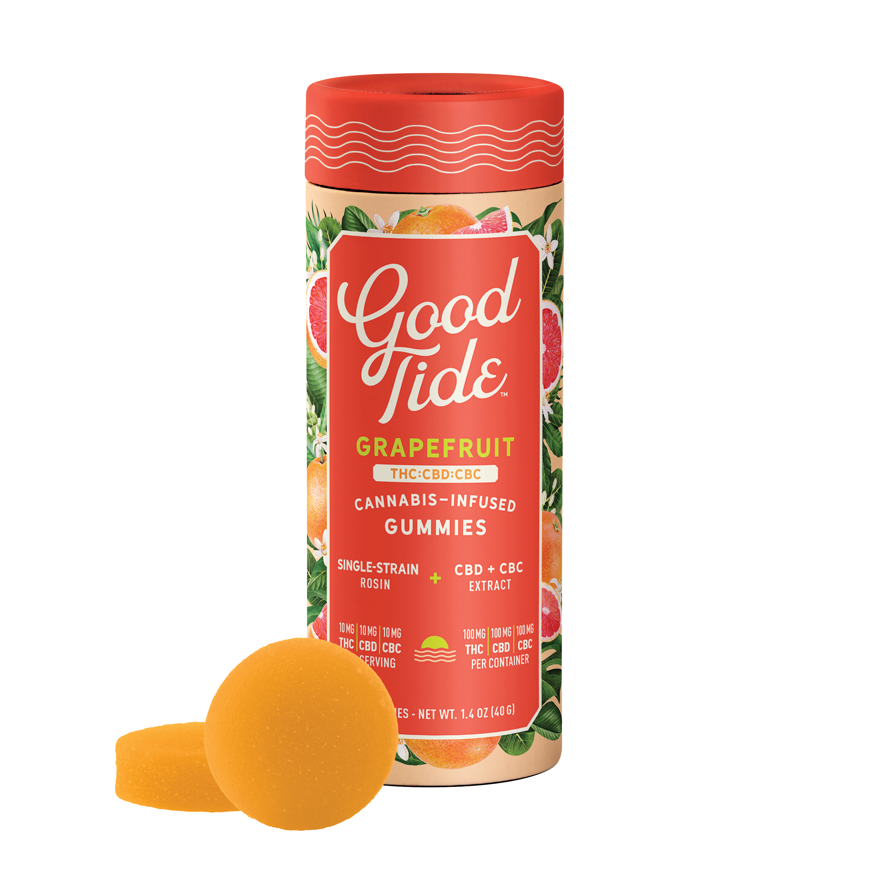 Photograph of product: Good Tide | Rosin Gummy | 1:1:1 Grapefruit | S
