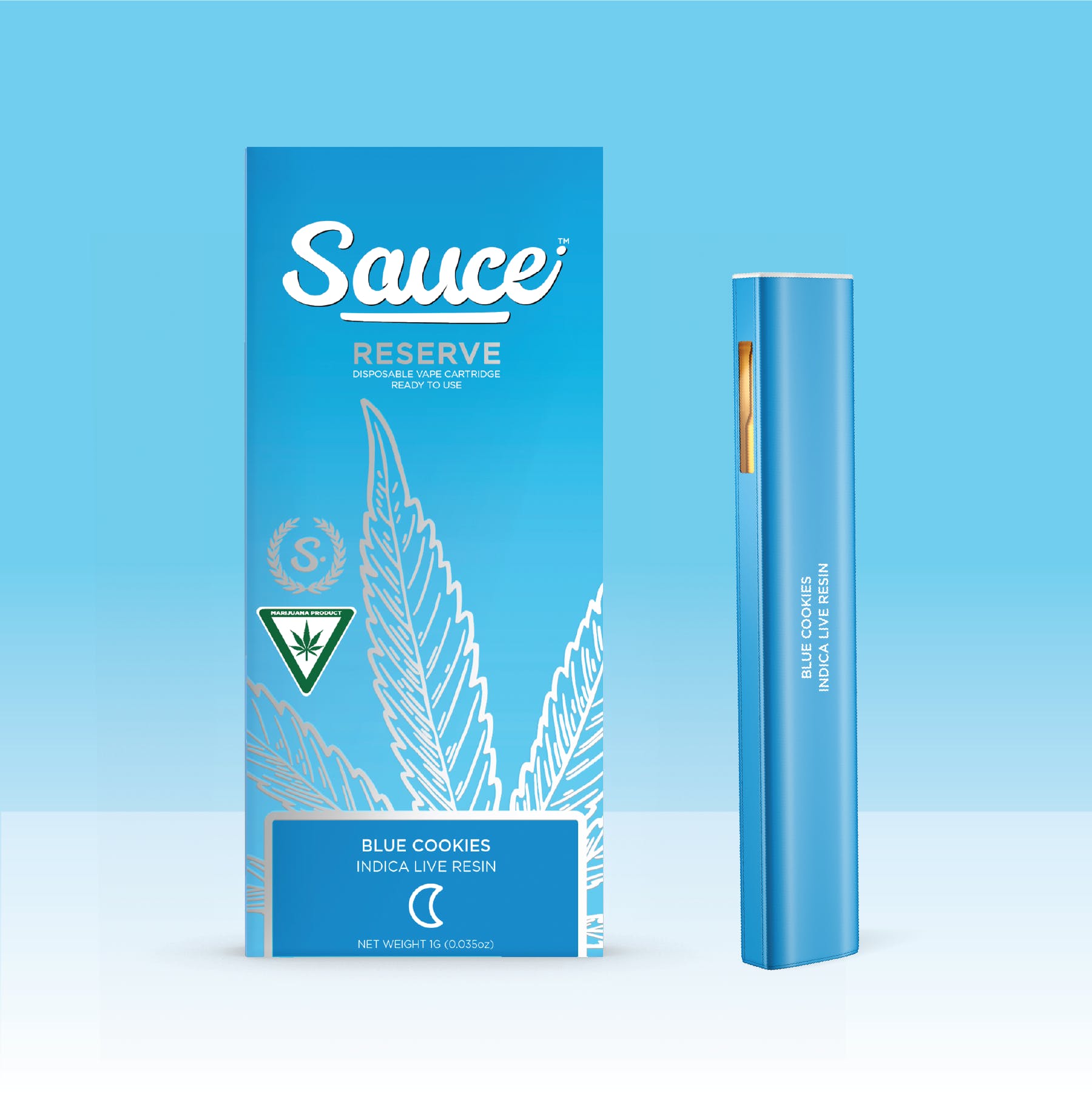 Photograph of product: Sauce - Blue Cookies - Live Resin Disposable - - Oui'd