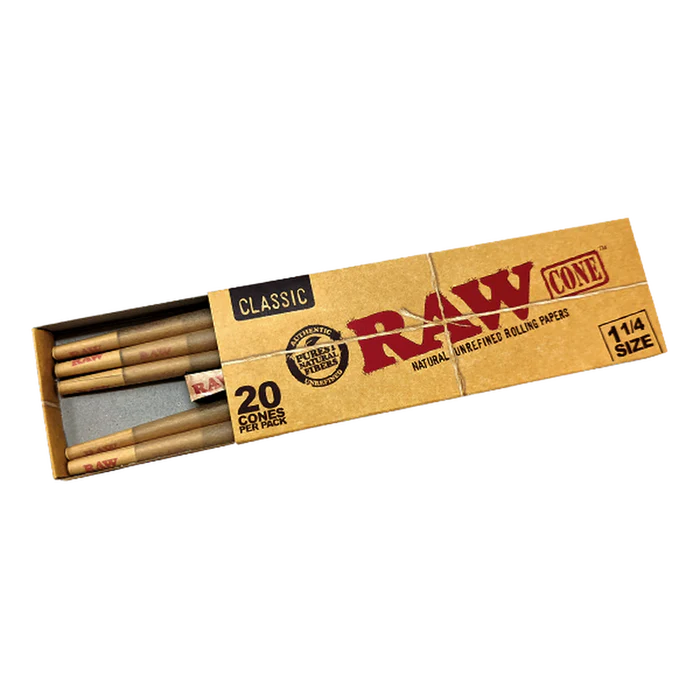 Photograph of product: RAW Authentic Classic 1 1/4 Cone 84mm/24mm 20pk