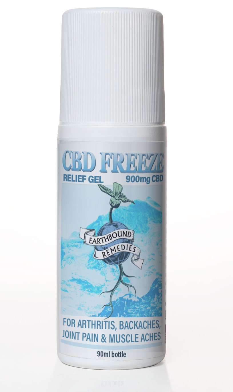 Photograph of product: Earthbound Remedies: Muscle Freeze CBD 900MG Relief Gel