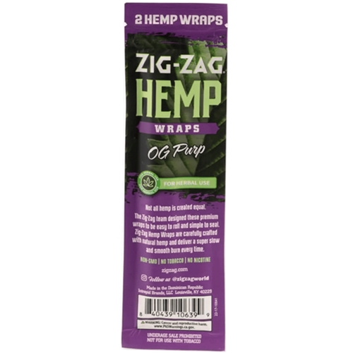 Photograph of product: Zig Zag Hemp Wrap | OG Purp