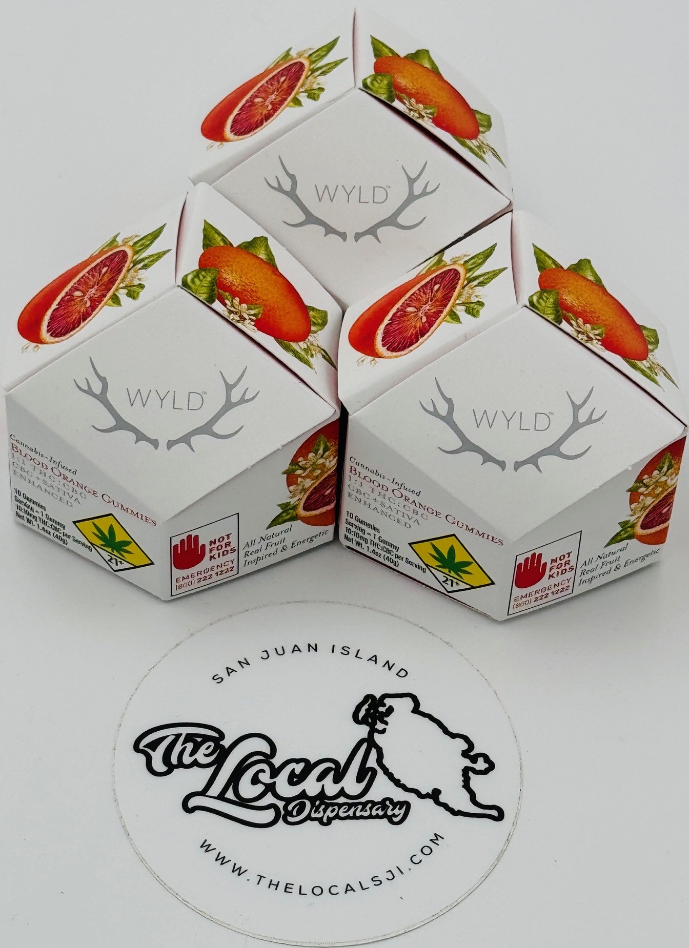 Photograph of product: Blood Orange Gummies 1:1 TH-oui|CBC - Oui'd 10pk