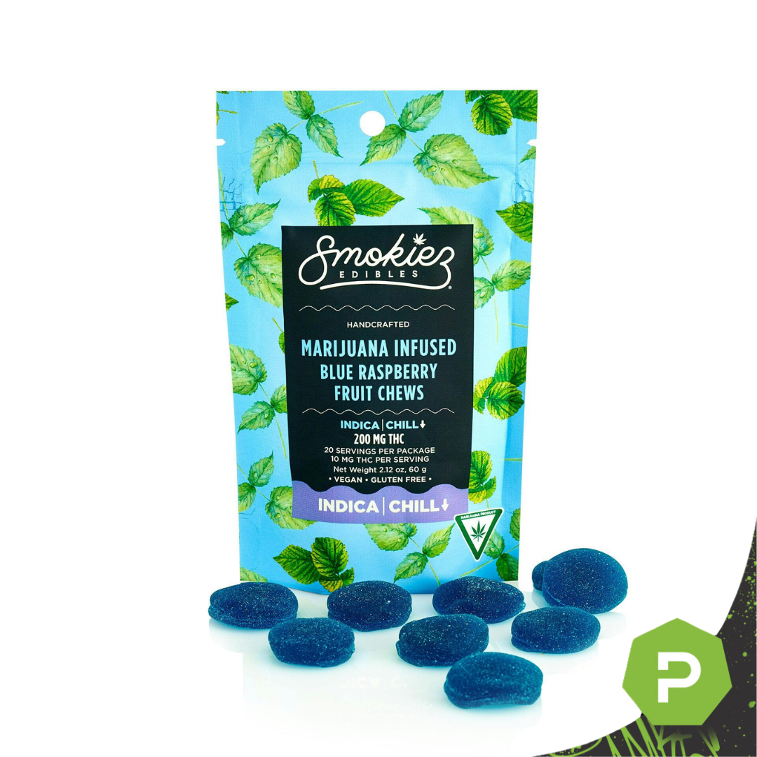 Photograph of product: Blue Raspberry Oui'd 200mg TH-oui Fruit Chews