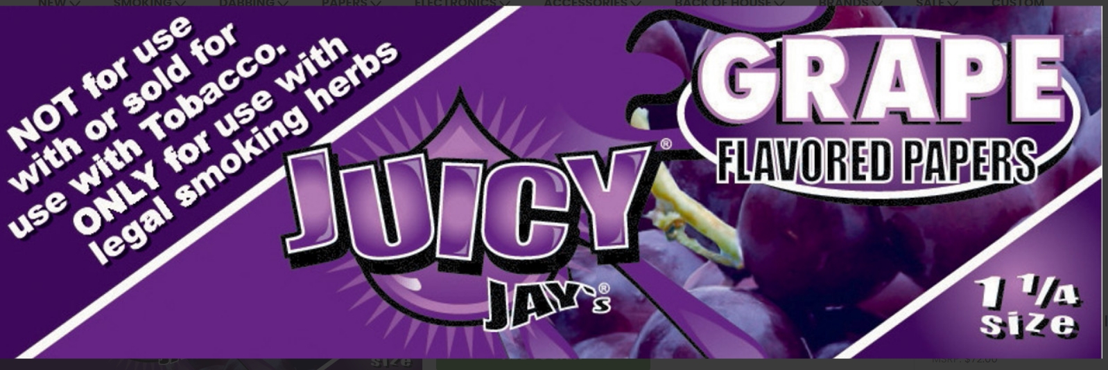 Photograph of product: LuvBuds - Juicy Jay's Papers Grape