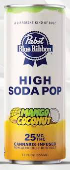 Photograph of product: Pabst Mango Coconut Soda 25mg