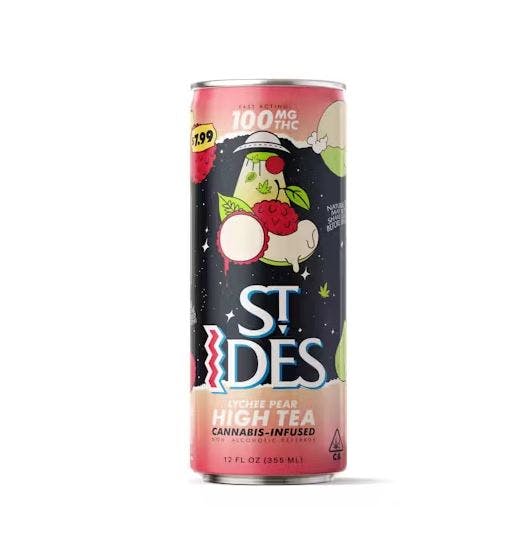 Photograph of product: Pear Lychee High Tea St. Ides Drink 100mg - 