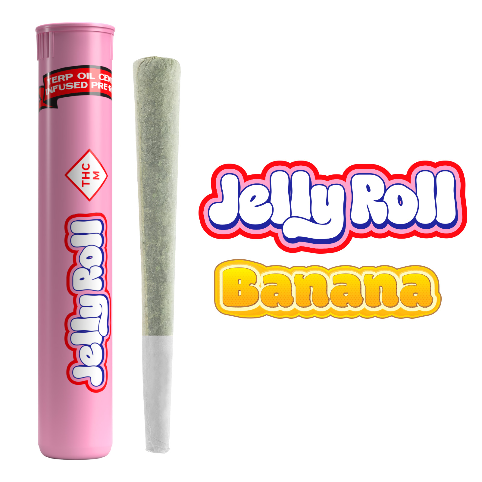 Photograph of product: Jelly Roll - Infused Pre-Roll Banana - 1.1g