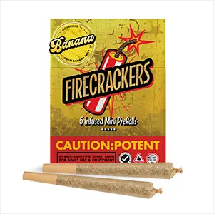 Photograph of product: Firecrackers | Banana Candy | Infused Multi Pack | 5pk of 0.7g (3.5g)