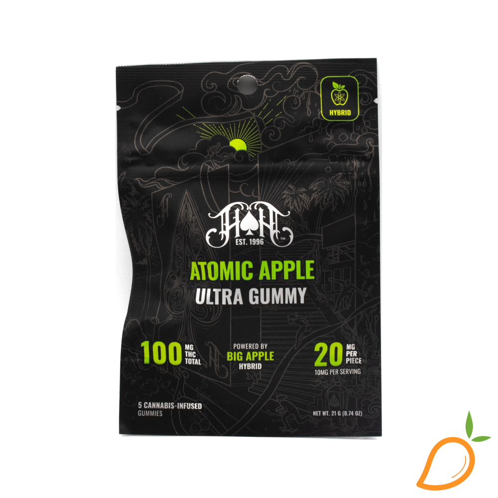 Photograph of product: 100mg Atomic Apple Ultra Gummies Heavy Hitters
