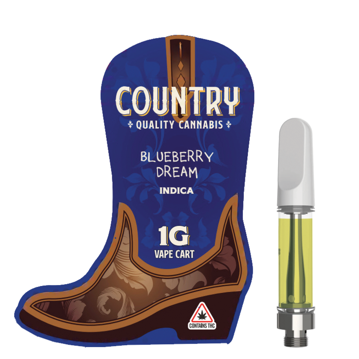 Photograph of product: Blueberry Dream Vape Cart | Country