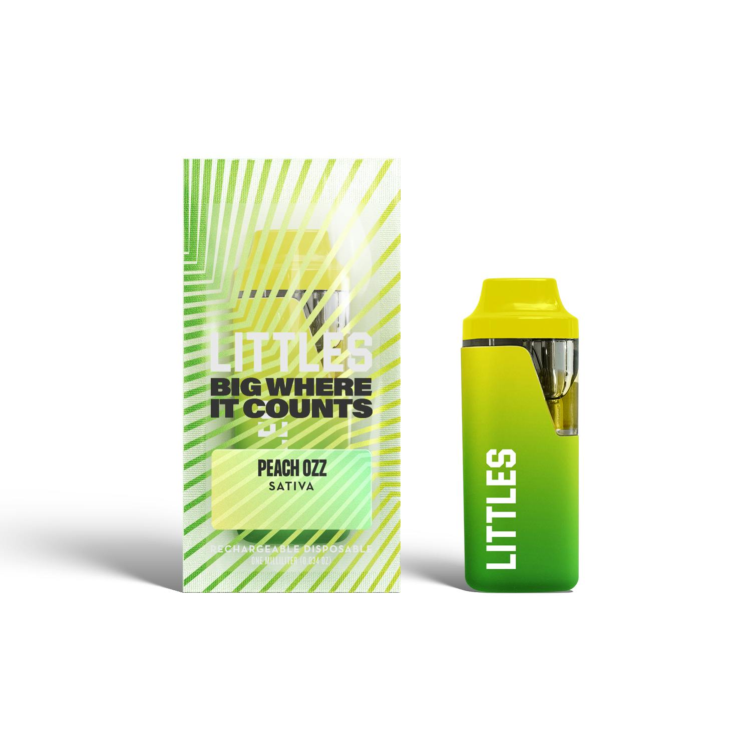 Photograph of product: Littles | Peach Ozz | Live Resin | Oui'd AIO Vape