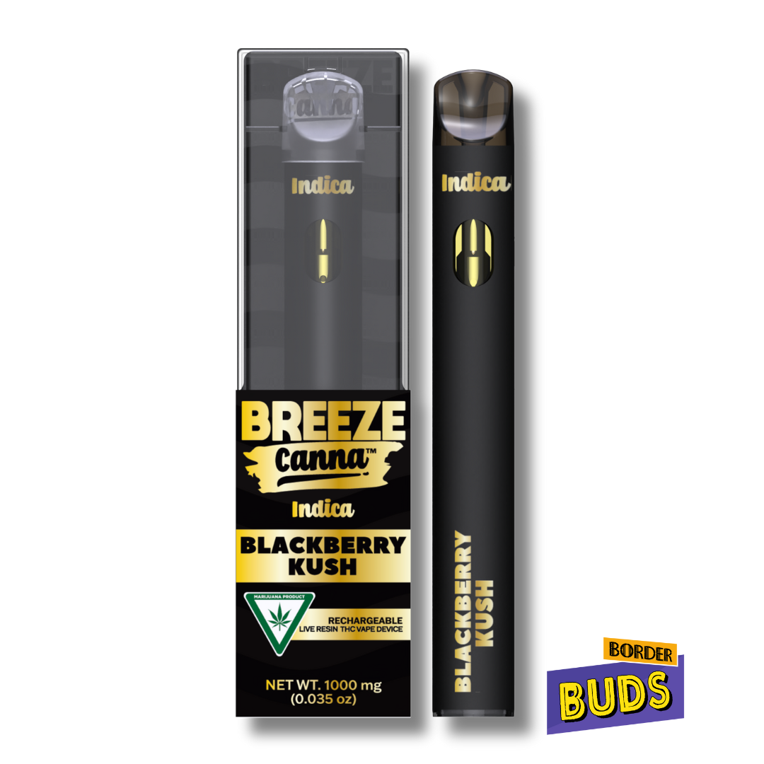 Photograph of product: Blackberry Kush | Breeze Canna | 1g | Live Resin Disposable