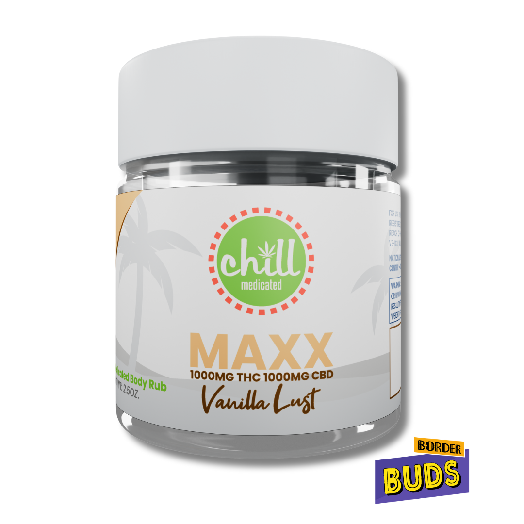 Photograph of product: MAXX Vanilla Lust | Chill Medicated | 1000mg 1:1 | Body Rub