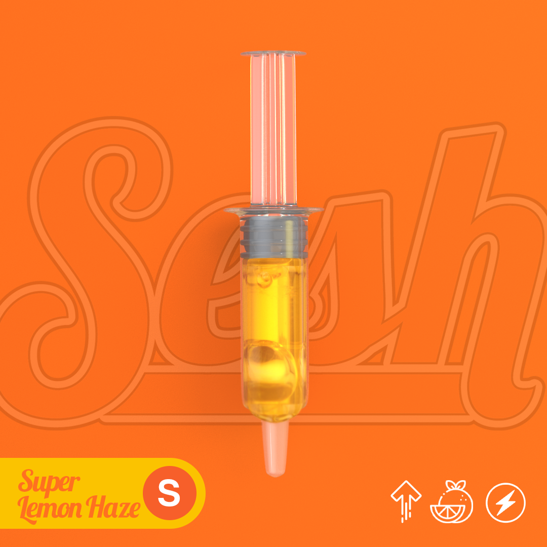 Photograph of product: SESH - Super Lemon Haze (S) 1000mg Distillate Syringe