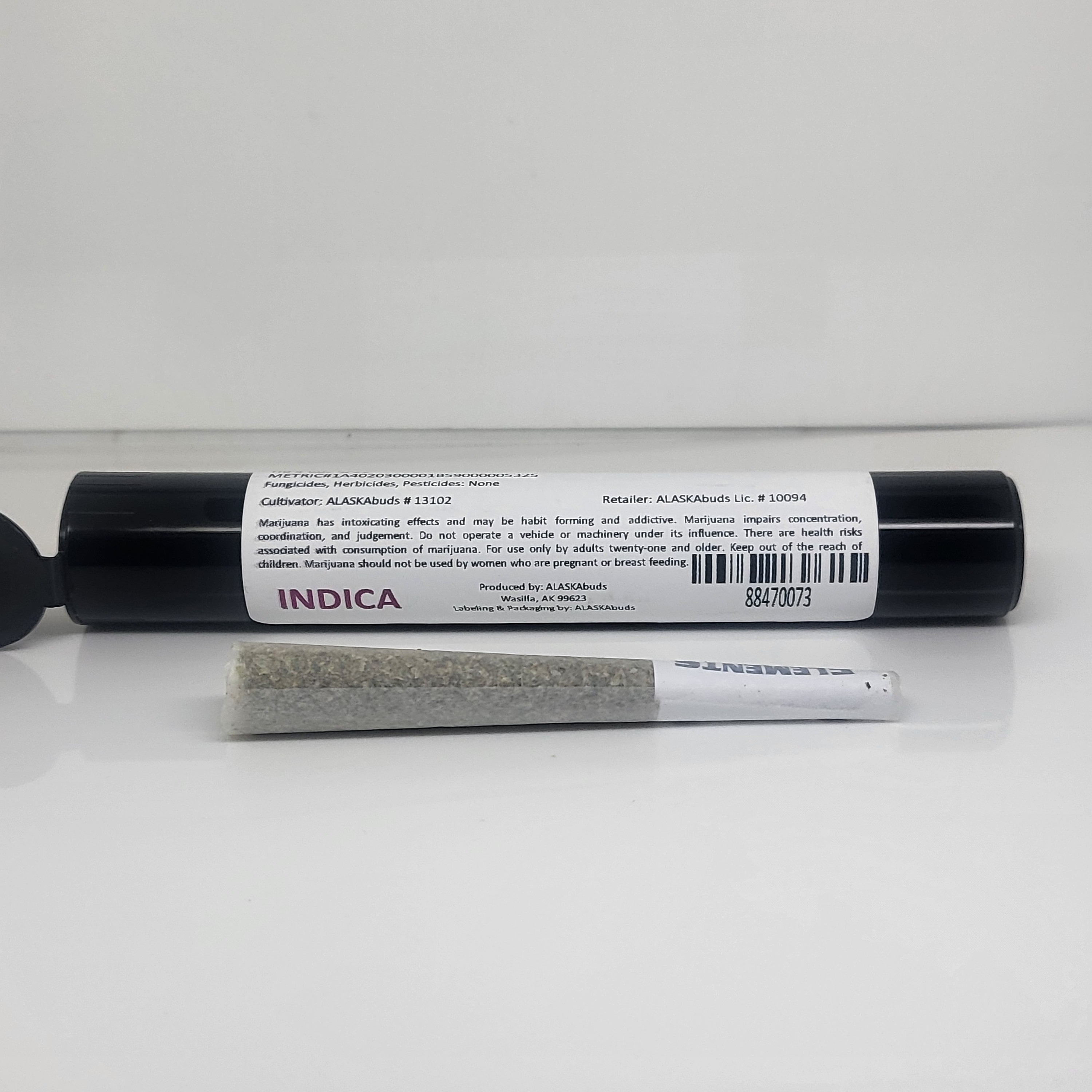 Photograph of product: Platinum Huckleberry Cookies 0.5g Joint 13.62% TH-oui by ALASKAbuds