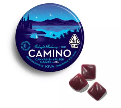 Photograph of product: Kiva Confections | Camino Midnight Blueberry 'Sleep' CBN Gummies | 100mg