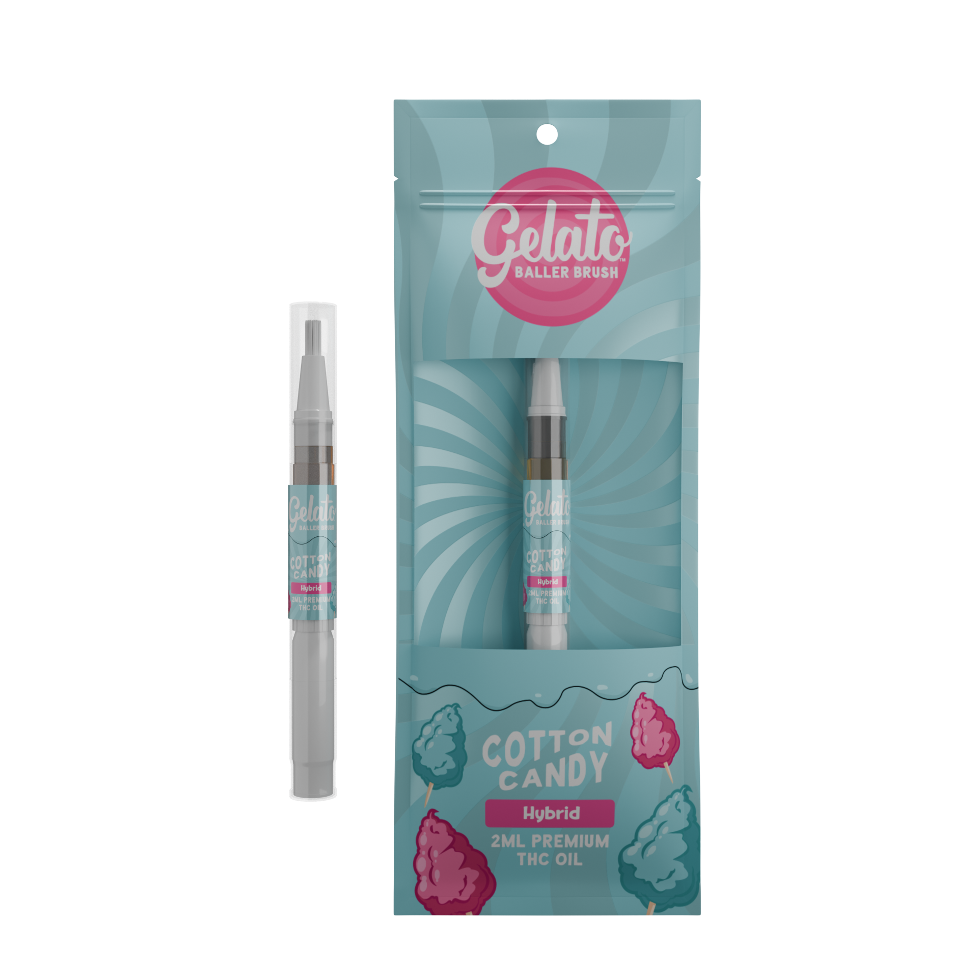 Photograph of product: Gelato | Baller Brush - Cotton Candy 2g