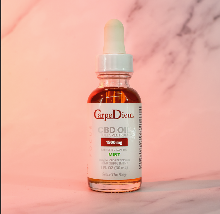 Photograph of product: Carpe Diem 1500mg Full Spectrum Oil - Mint