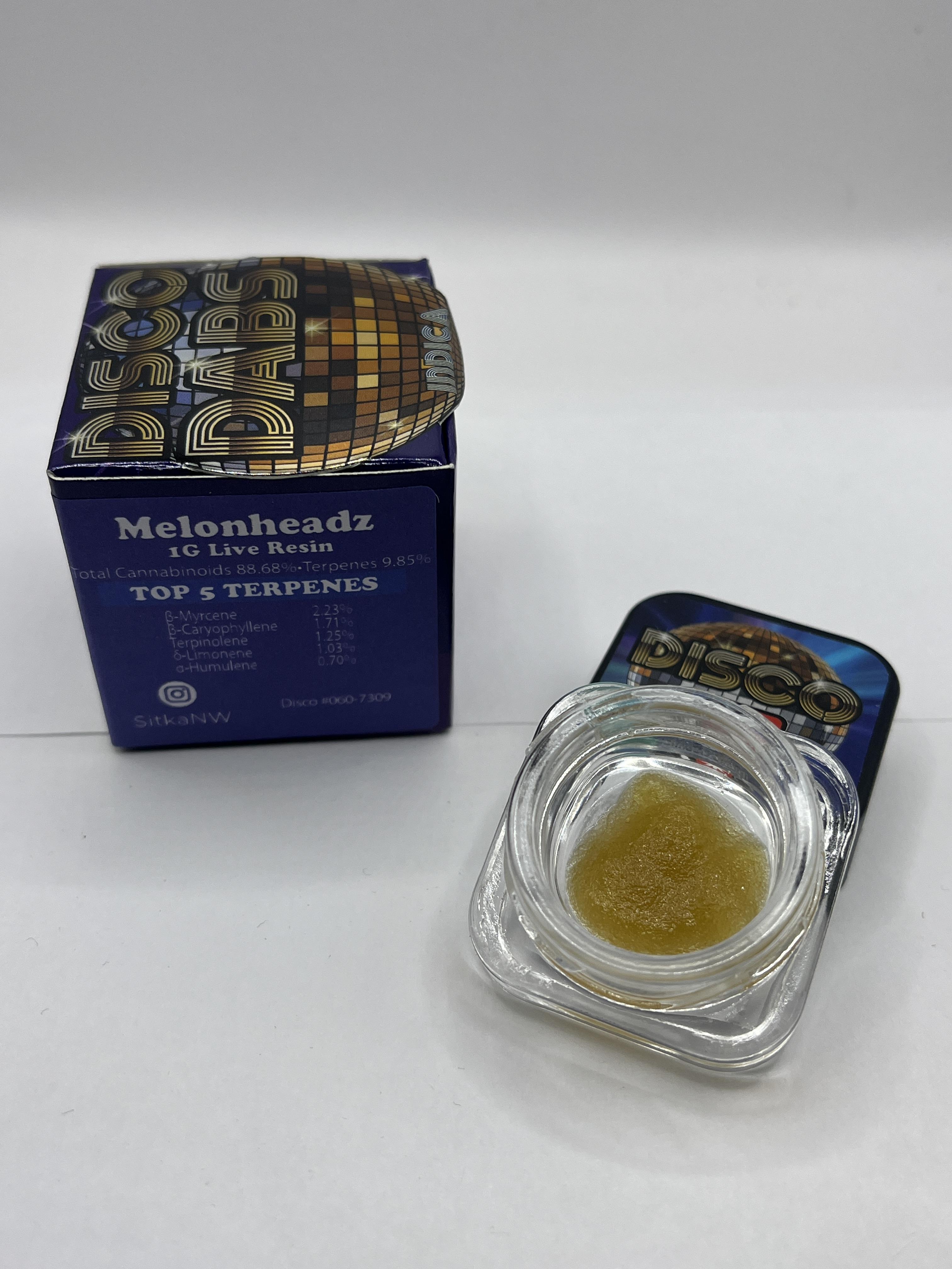 Photograph of product: Disco Dabs Live Resin - Melonheadz