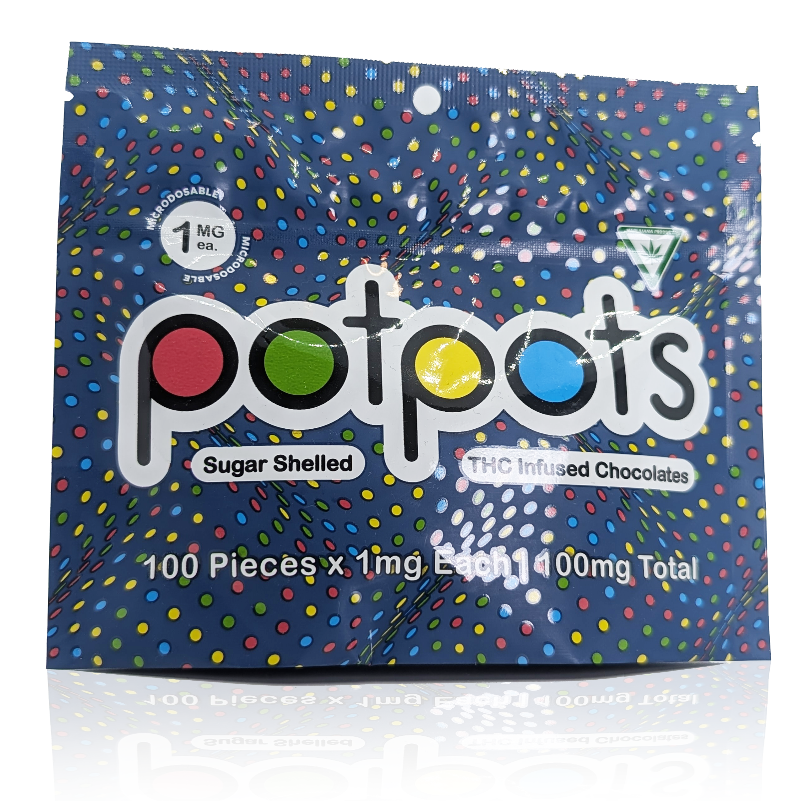 Photograph of product: POTPOTS - MILK CHOCOLATE - 100MG TH-oui