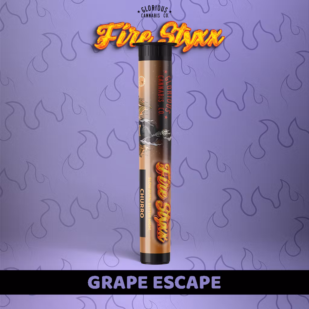 Photograph of product: Fire Styxx- Grape Escape- 1g Infused Preroll