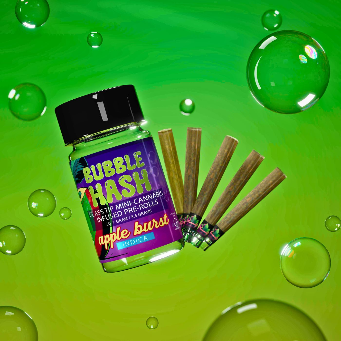 Photograph of product: Amnesia - Apple Burst Bubble au chocolat Infused Glass Tip PR 5pk