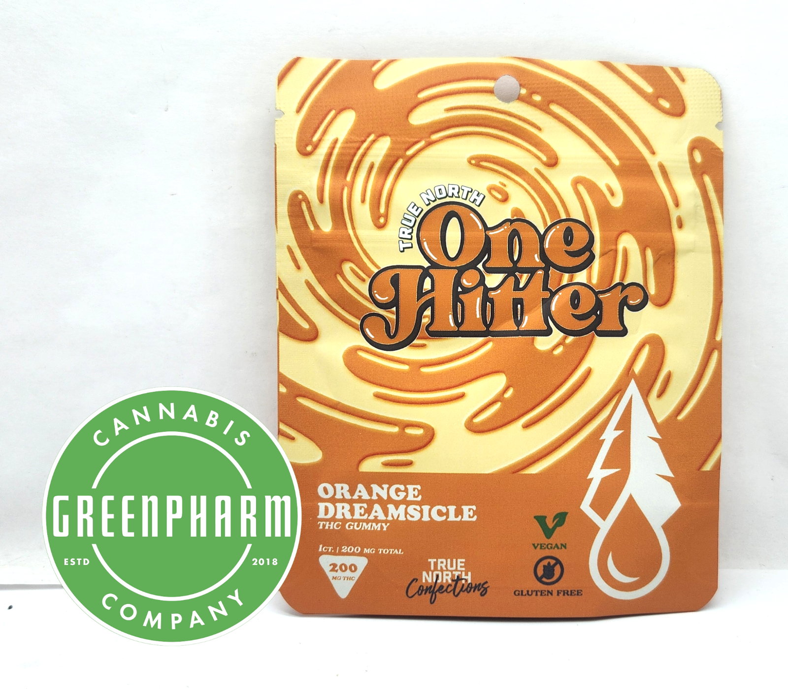 Photograph of product: Edible | True North | Orange Dreamsicle One HItter Gummy | 200mg