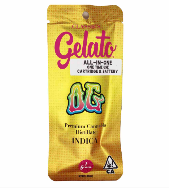 Photograph of product: Gelato | OG | Classics | All-In-One Vape | 1g