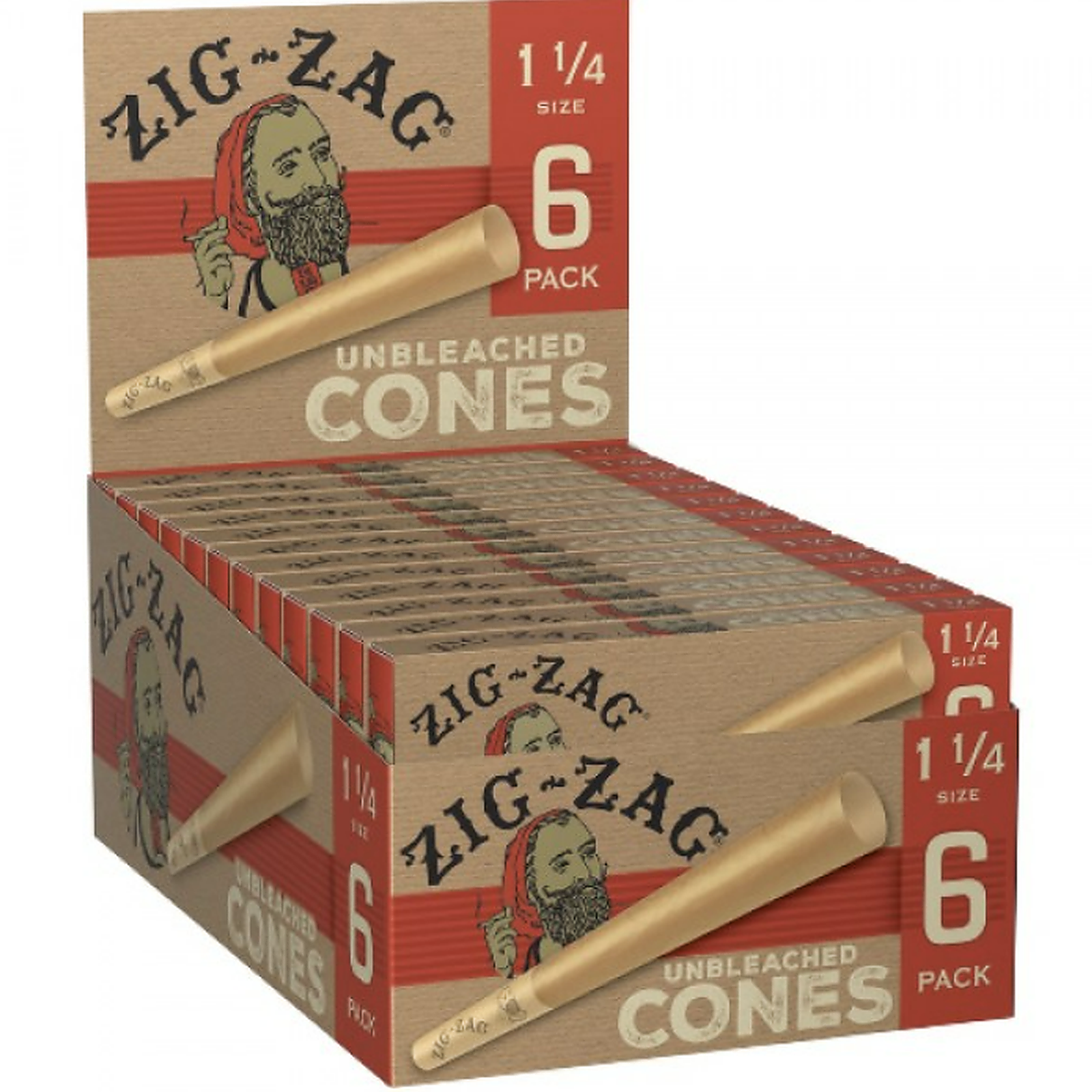 Photograph of product: cones ZZ KING CONES 3pk UNBLEACHED by Zig Zag