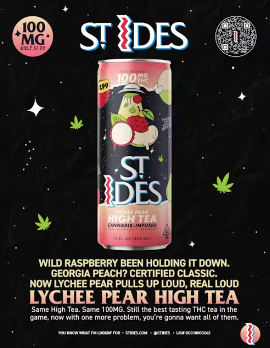 Photograph of product: ST IDES - Drink - Lychee Pear High Tea - 100MG