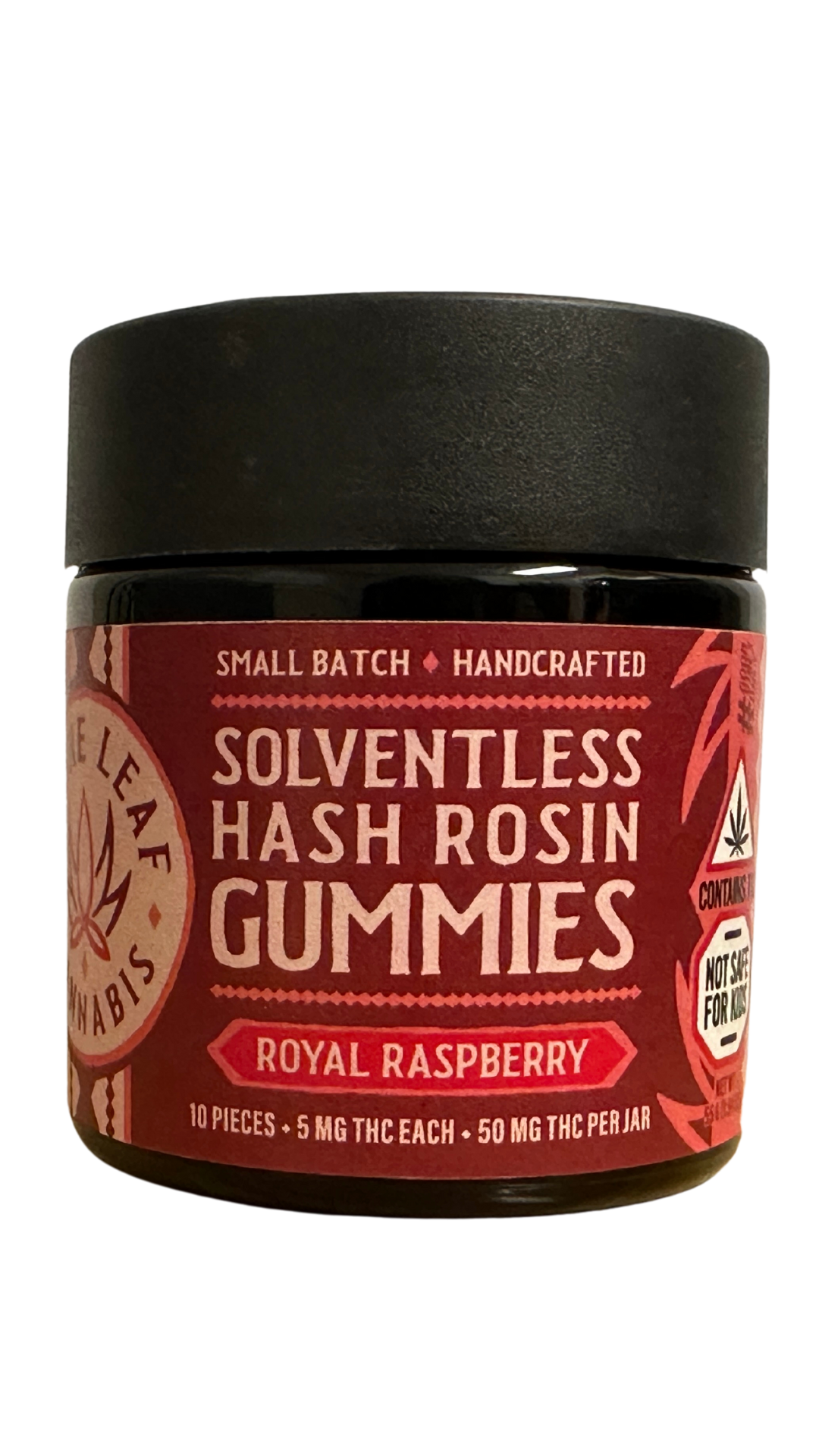 Photograph of product: 5MG TH-oui au chocolat Rosin Royal Raspberry Gummies
