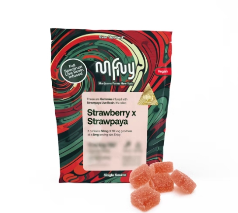 Photograph of product: MFNY | Edibles | Strawberry x Strawpaya | Oui'd | 10pk | 100mg