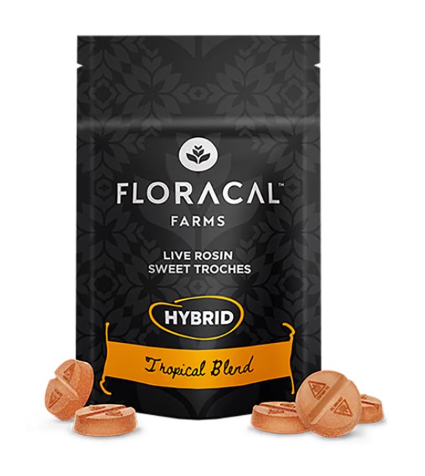 Photograph of product: 10ct/10mg Live Rosin Troches (Tropical Blend)