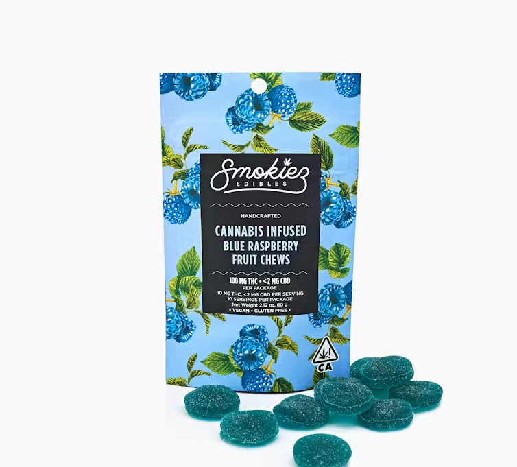 Photograph of product: Blue Raspberry Chews 100mg