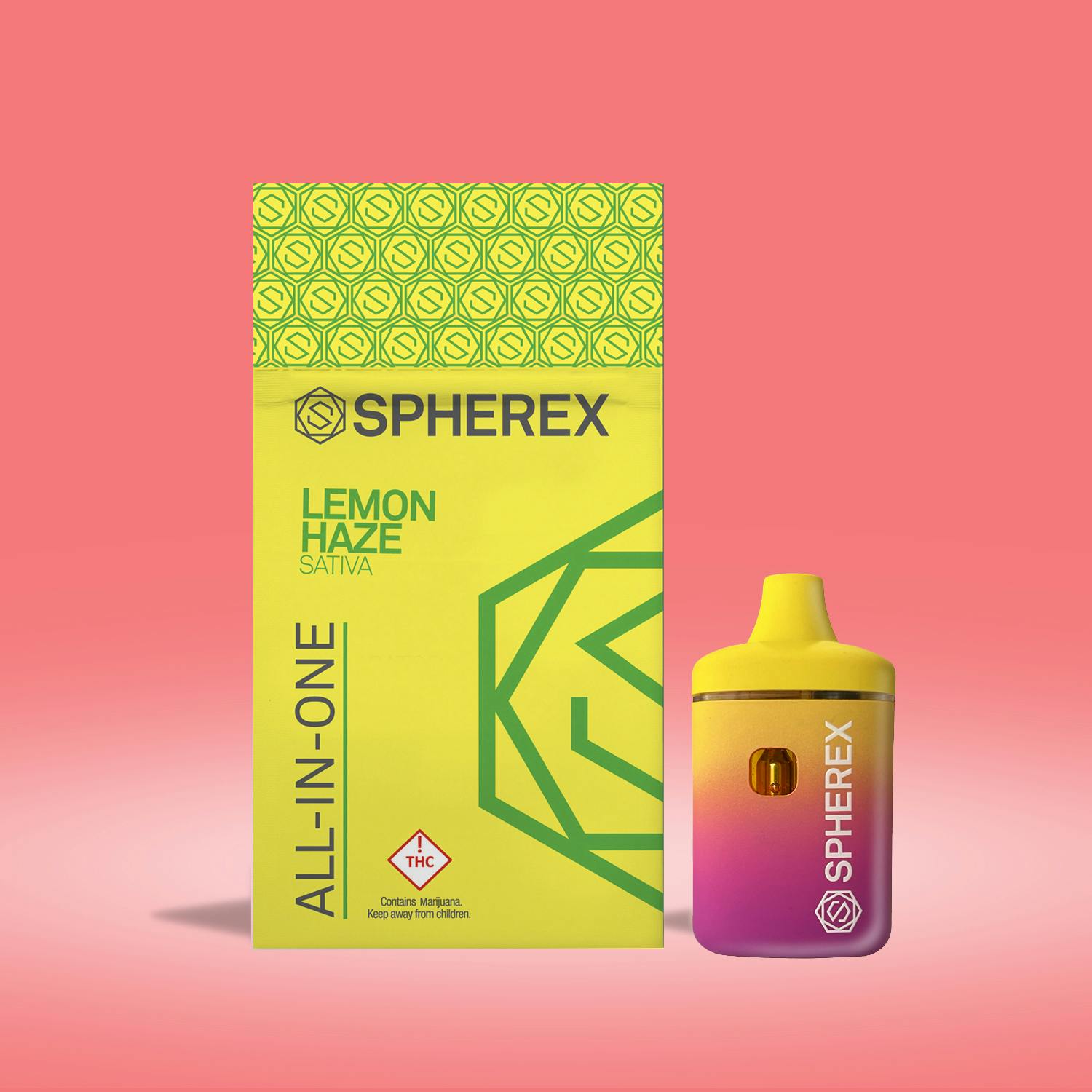 Photograph of product: Spherex - Distillate - Cartridge - AIO - Lemon Haze