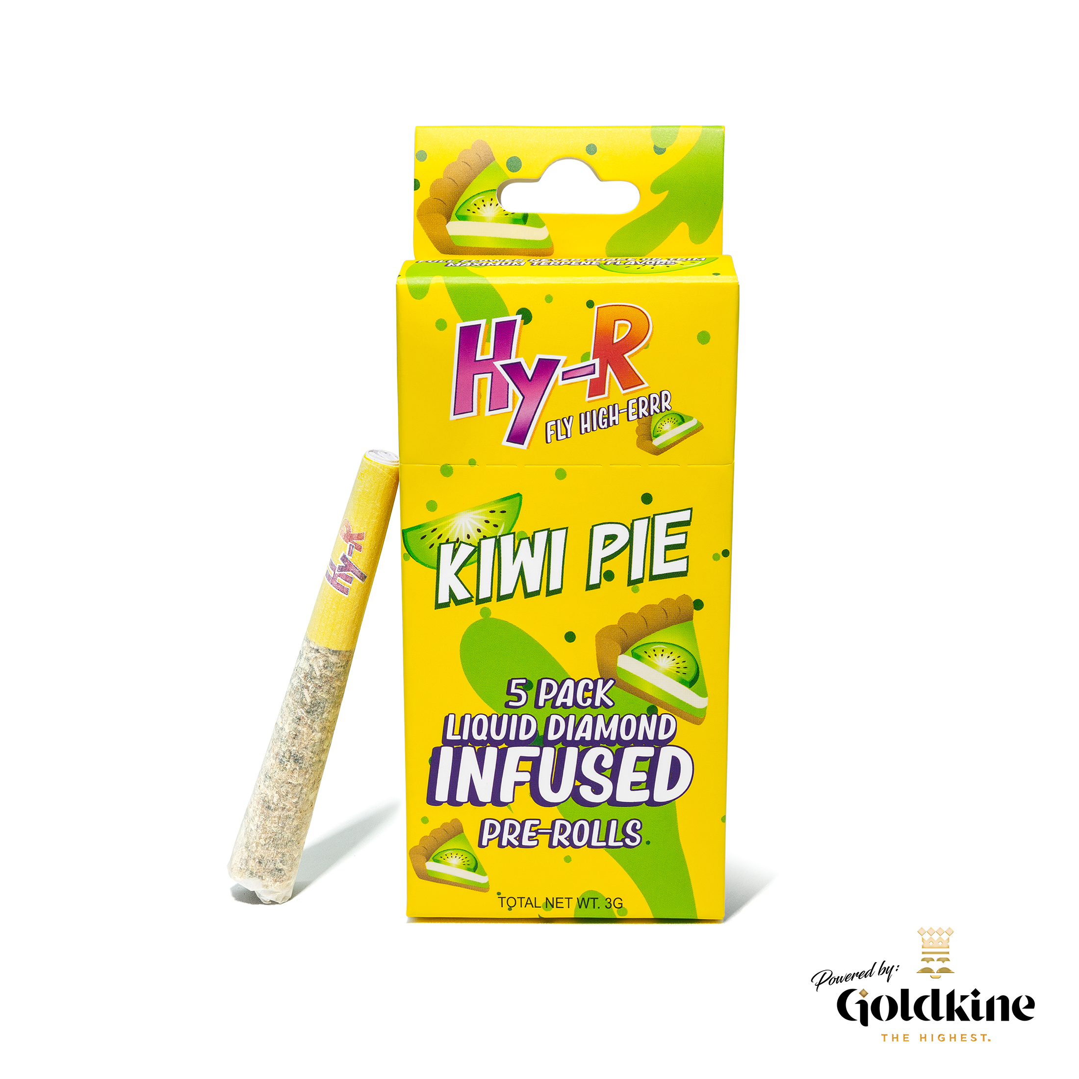 Photograph of product: Hy-R - Kiwi Pie - Pre Roll Multipack