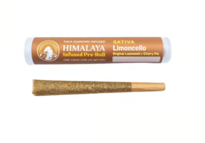 Photograph of product: HIMALAYA | LIMONCELLO | DIAMOND INFUSED PREROLL | 1G