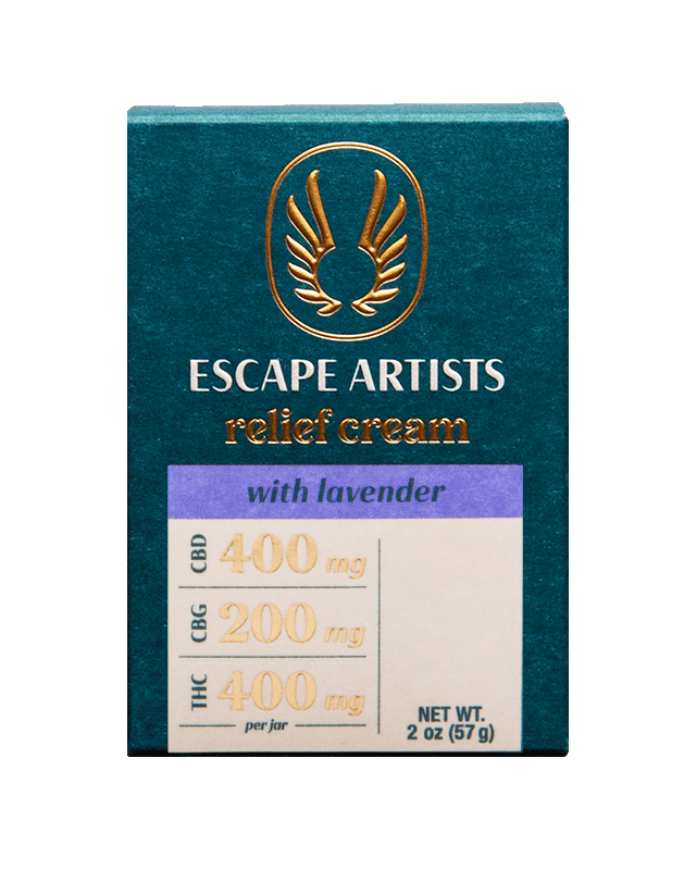 Photograph of product: Escape Artist | Lavender Relief Cream | 1:1 TH-oui:CBD | 400mg