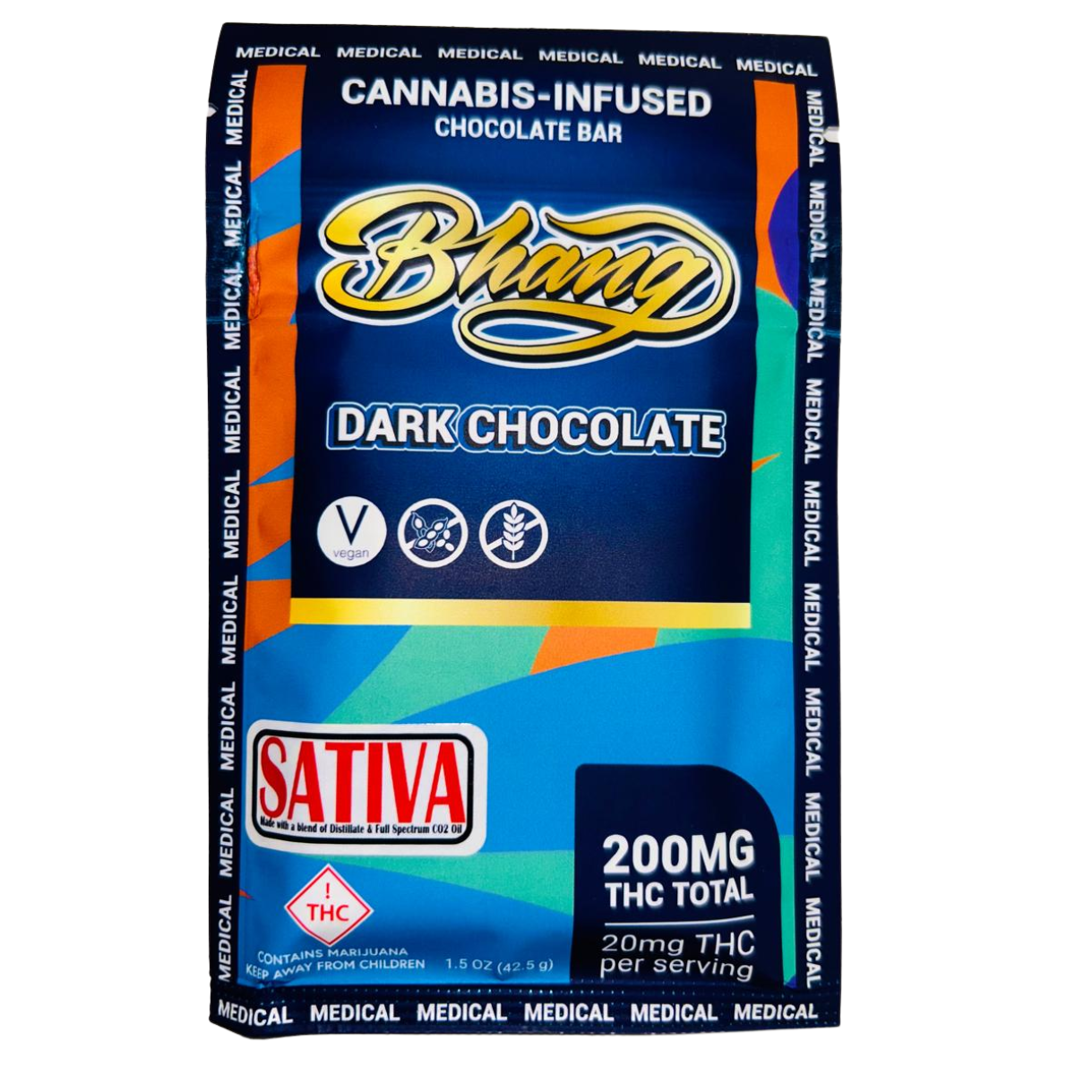 Photograph of product: Bhang Dark Bar Oui'd 200mg - Oui'd
