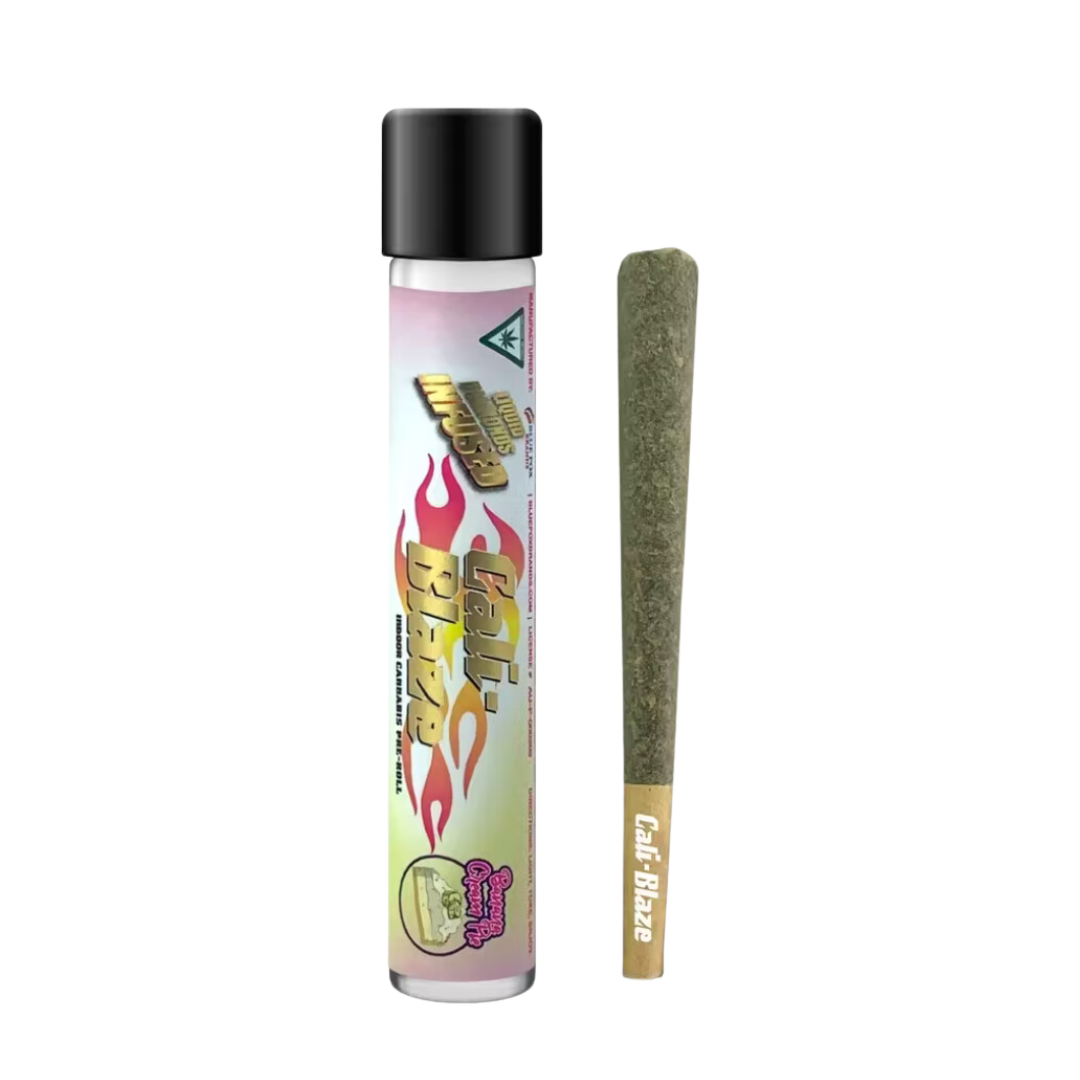 Photograph of product: Cali Blaze Infused Preroll | Banana Cream Pie