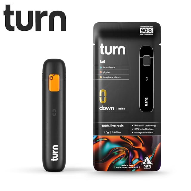 Photograph of product: Turn - LZ6 - Live Resin All In One Vape - 1g - LR AOI