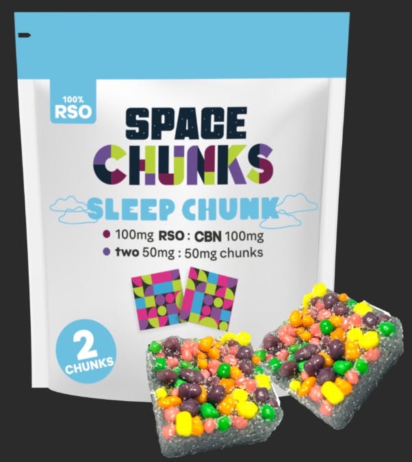 Photograph of product: HIJNX-GUMMY-Sleep Space Chunk-1:1 CBN:TH-oui-.1g-2pk